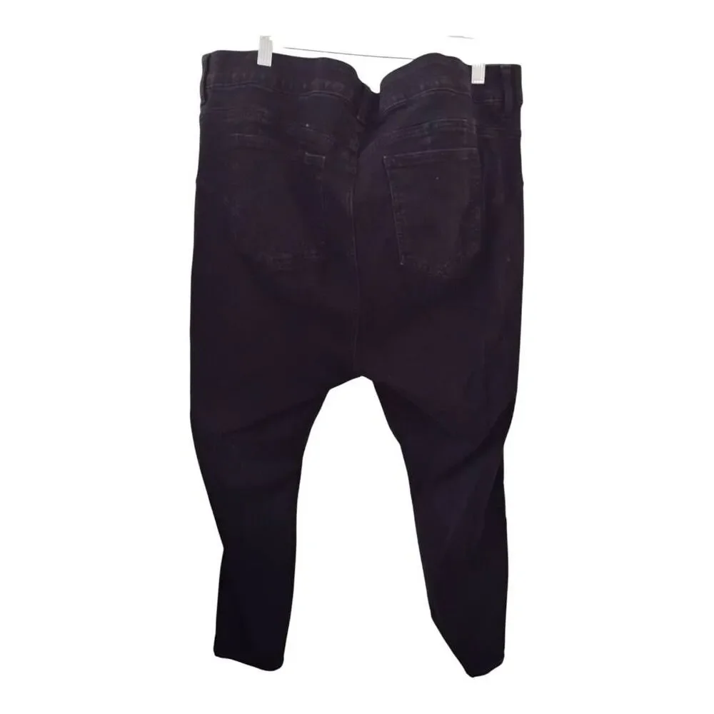 Torrid Plus Size Bombshell Skinny Black‎ Distressed Jeans Size 22S